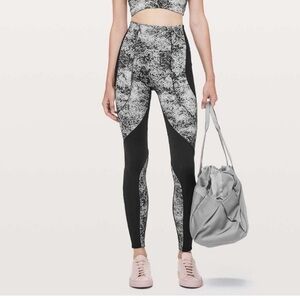Lululemon Athletica Black and White Patterned Leggings